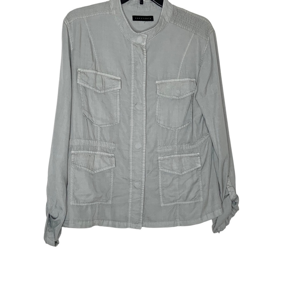 SANCTUARY long sleeve safari jacket with front pockets. Size M - Picture 3 of 8